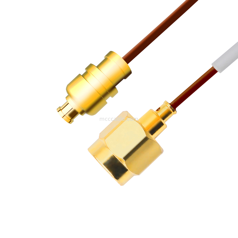Smpmメスのジャックへの5G半堅い同軸ケーブルのSmaの0.047男性のまっすぐなプラグTe 1996771-1