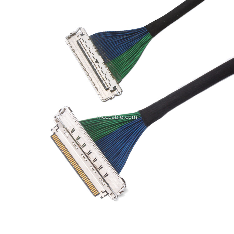 習慣0.4 Mmピッチ 20788 20679 30pin 40pin 50pin 60pinのマイクロ同軸コネクタEmiの盾のLvdsケーブル