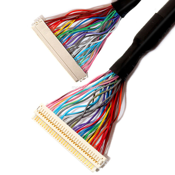 延長 30PIN LVDSのケーブル会議、Df19-30s分離したワイヤーLvdsケーブルへのDf19-30s