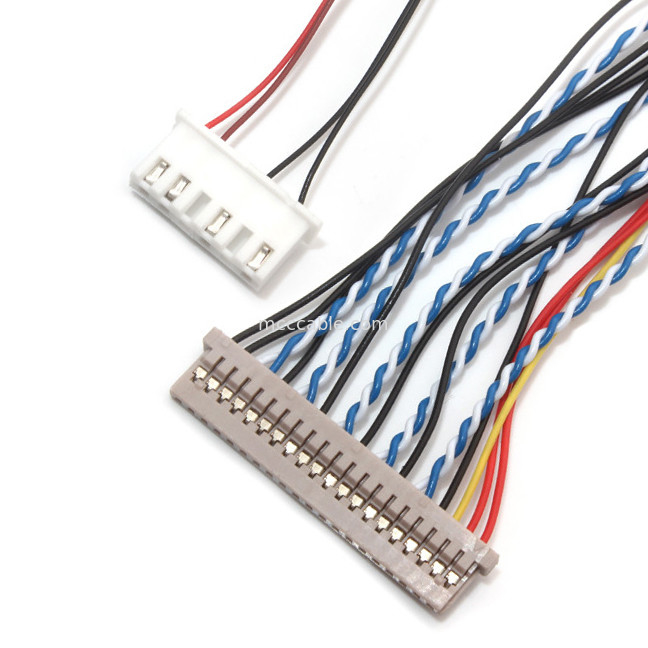 30 Pin LVDSのケーブル会議1.0mm 1.25mmの接触ピッチDf19へのDf14