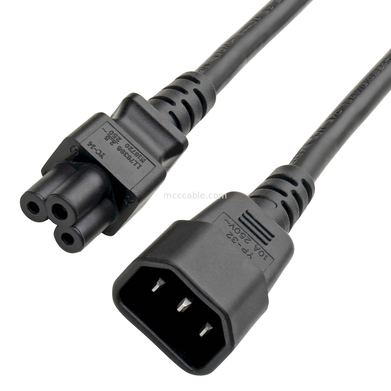 コネクタ アダプタ C14からC5 電源アダプタ コード 7a 250v 18 Awg
