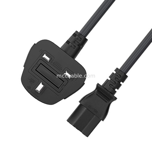 C13 To Uk プラグ 電源コード Bs1363 18awg 250v 長さ ほとんどのコンピュータ,プリンター,その他のデバイスに適しています