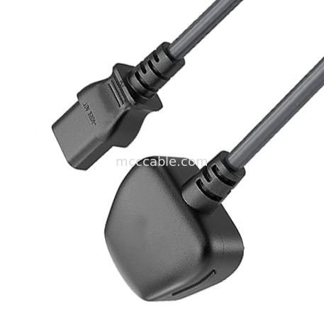 C13 To Uk プラグ 電源コード Bs1363 18awg 250v 長さ ほとんどのコンピュータ,プリンター,その他のデバイスに適しています