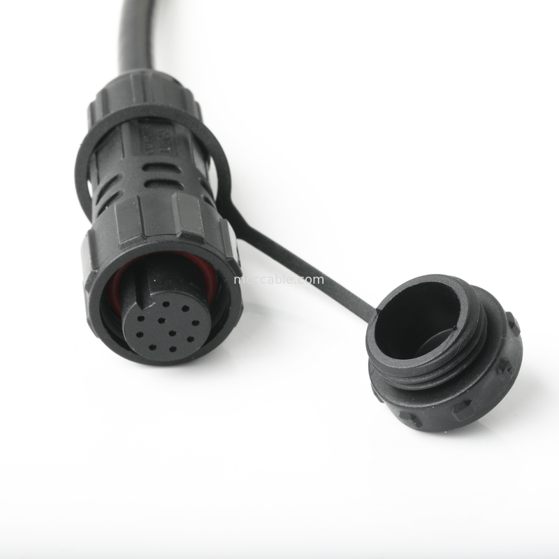 IP67防水コネクタ M16 女性からSH1.0 9P UL 2464 28AWG*4PR+AEBケーブル ROHS