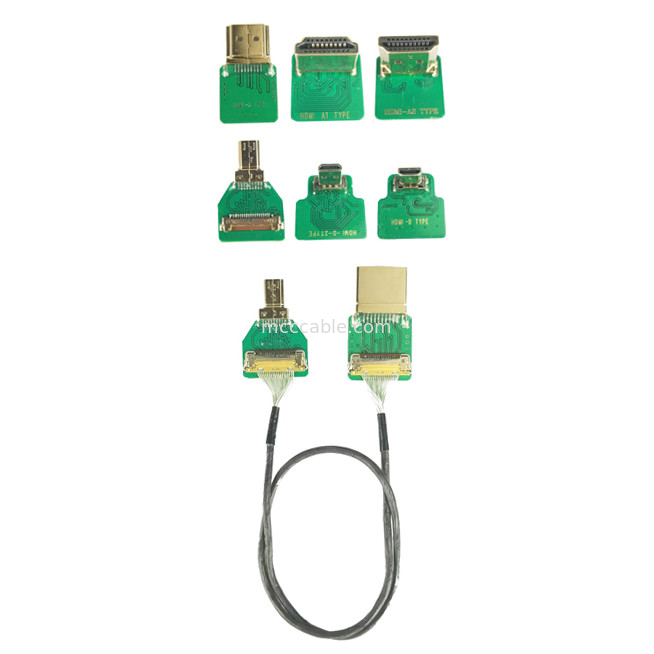 コンネクタアダプター 20525-020E-02 タイプ Hdmiケーブルアダプター Hdmiストレートヘッド Hdmi-Aピッチ 0.4mm
