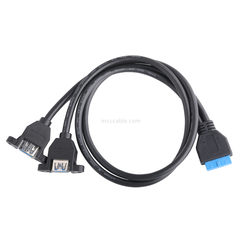 USB 3.0 フロントパネル マザーボード 19/20 ピンケーブル USB 女性 スプリッター アダプタ 拡張コネクター
