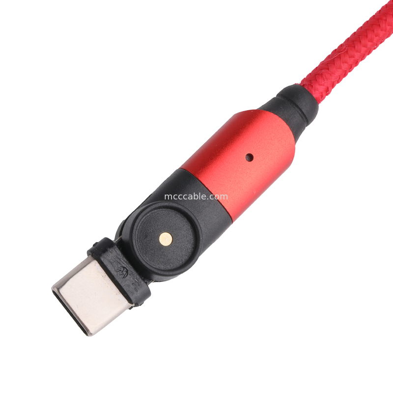 180度回転 USB 3.0タイプAからタイプCケーブル 1.5m アルミシェル充電