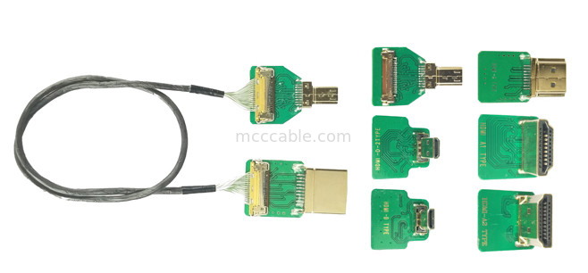 マイクロHDMIストレートヘッド 20454-220-02 20455 20453 マイクロHDMI-D-2 TO  OEM/ODM