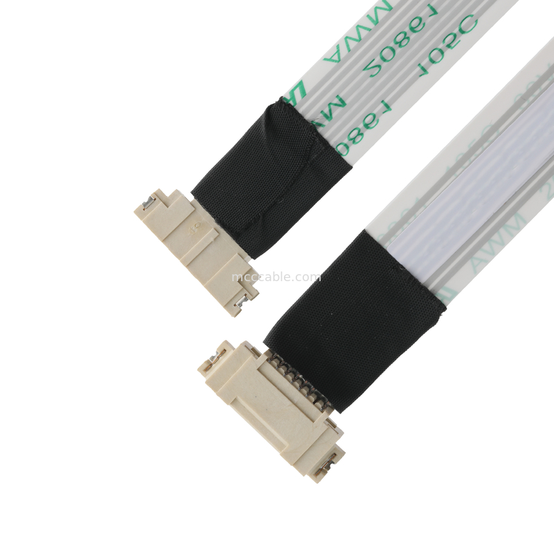 ROHS FFP/FPC 6Pin ホワイト IS100-L08T-C46-C から HS100-L08N-N62 ブラック ピッチ 1.0mm OEM/ODM