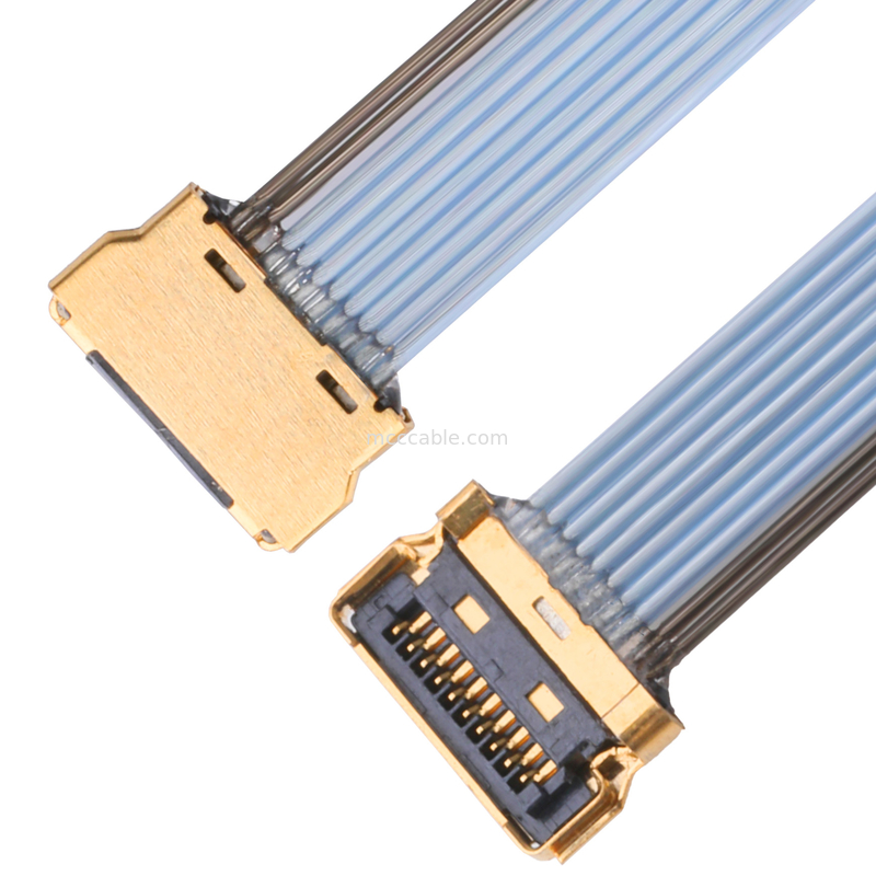 LVDSケーブル 10P 0.35mm ピッチ 20857-010T-01ケーブル組成 ワイヤプラグマイクロコアックスケーブル