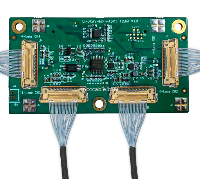 産業用カメラ ドローンボード LI-IMX290-MIPI 20525-030E-02 マイクロコアシアルコネクタ組 20Gbps/レーン