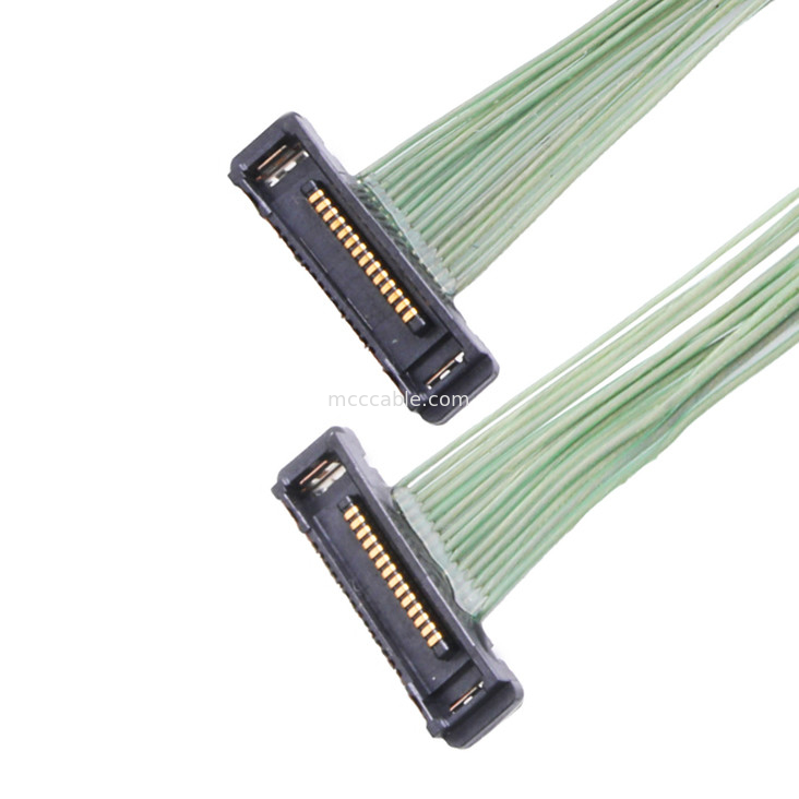 35P マイクロコアシアルケーブル 20380-035t-06 Lvdsコネクタ 0.4mm ピッチ 右角