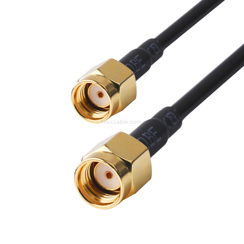 RFコネクタ 50ohm インペデンス Lmr100 RF同軸ケーブル 黒色 lcd lvdsケーブル サムテック高速ケーブル