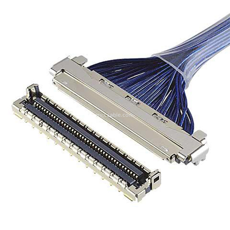 習慣0.4 Mmピッチ 20788 20679 30pin 40pin 50pin 60pinのマイクロ同軸コネクタEmiの盾のLvdsケーブル