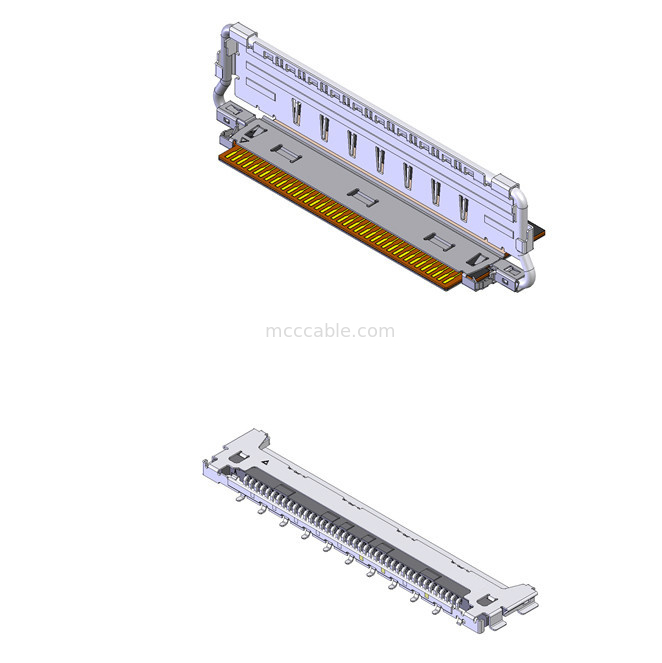 40P 自動車コアシアルケーブル接続器 20858-040T-01 40Pin 交配方向水平