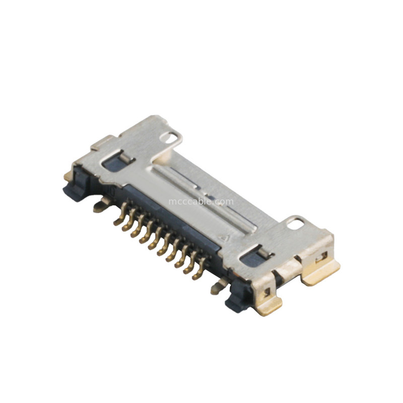 20633シリーズ 20Gbps/レーン 20525-210E-02 マイクロコアシアルコネクタ 0.4mm ピッチプレートエンドシート