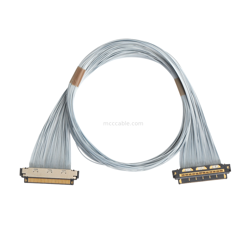 KEL XSL20-48S 0.25mmピッチマイクロコアックスケーブル,44AWG PFAシールド,両端
