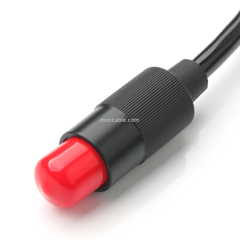 4コア電源ケーブル組 2ピン接続器 600V 125°C 熱縮管