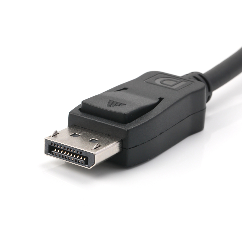 20-Pin DisplayPort Male to Female Cable, Shielded 6.0mm OD, 100Ω Impedance