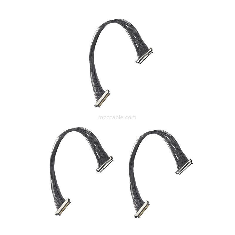 0.4mm Ultra-Rugged USL20-30SS-055B Micro Coaxial Cable EMI Shielding For Factory Automation Vision Systems
