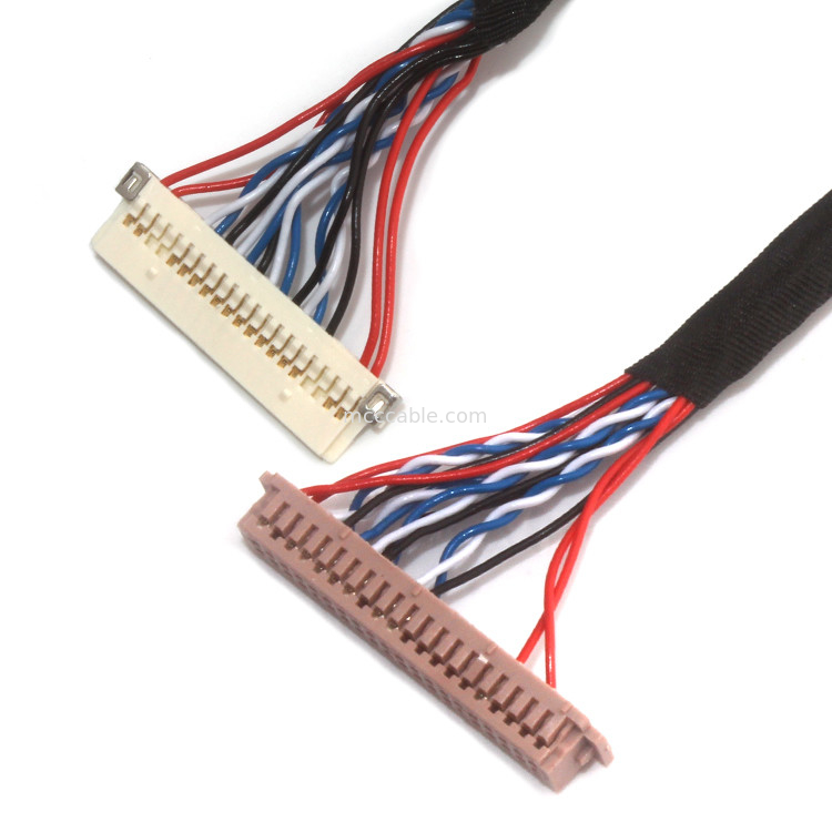 ULのマイクロ同軸ケーブルアセンブリ、JAE  Lvdsは30 Pin Fi X30にDf13 30ds 1.25cをケーブルで通信する