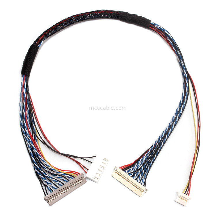 30 Pin LVDSのケーブル会議1.0mm 1.25mmの接触ピッチDf19へのDf14