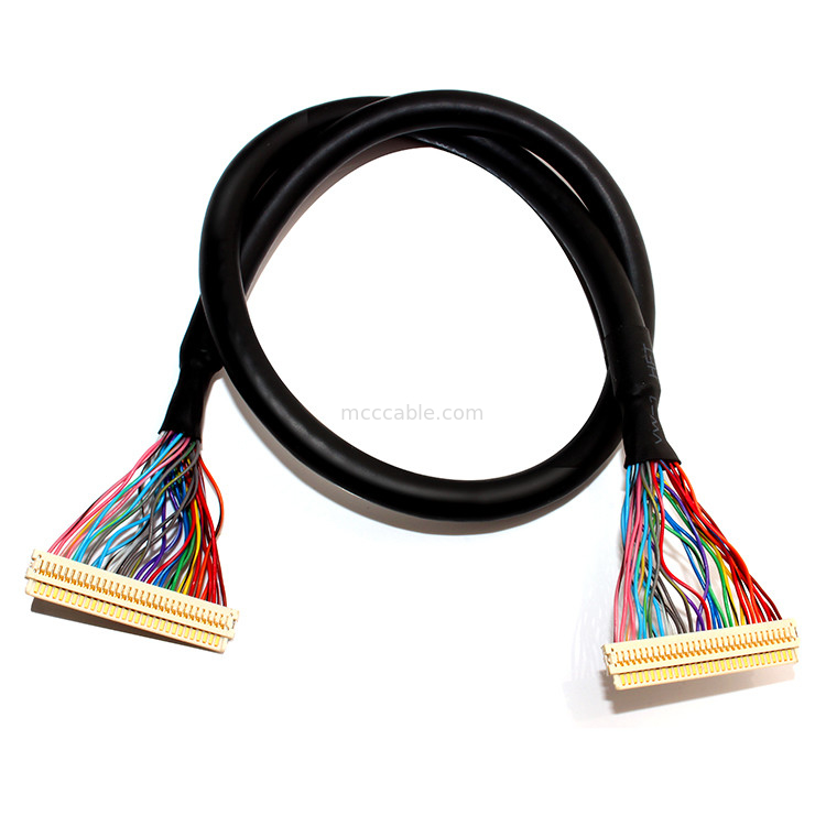 延長 30PIN LVDSのケーブル会議、Df19-30s分離したワイヤーLvdsケーブルへのDf19-30s