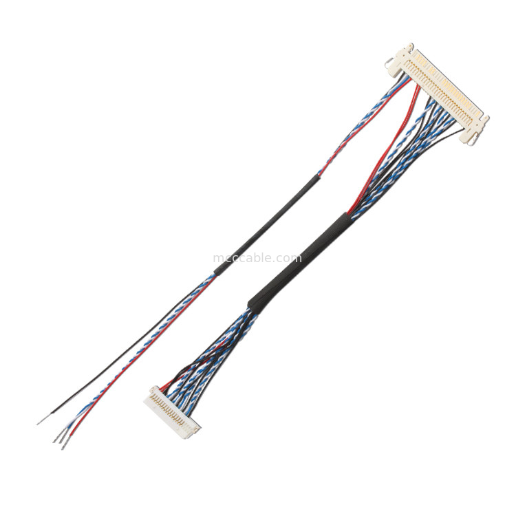 注文ワイヤー馬具FI S20S 20pinは、1.25 MmピッチJAE Lvdsケーブルを表示する
