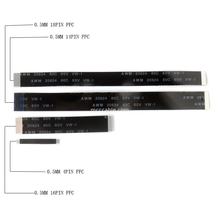 4 Pin FFC FPCケーブル、プリンターlvdsの表示コネクターのためのOEM FFCのリボン・ケーブル