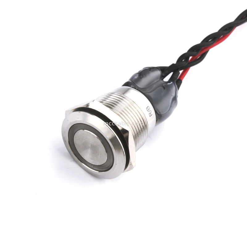 Bulgin Mpi002 28のD4 Molex 50579402へのRlのための赤く青い導かれた電源スイッチ ケーブル