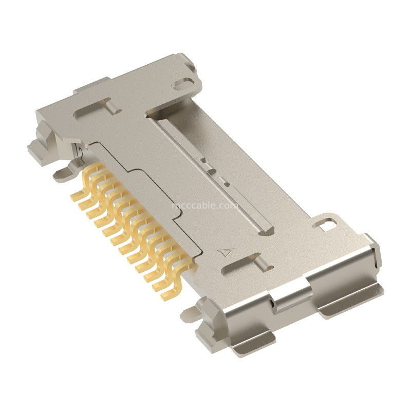 12Pin 20633-212T-01S マイクロコアシアルケーブル組成のためのプラグ 0.4mmピッチ水平交配タイプ