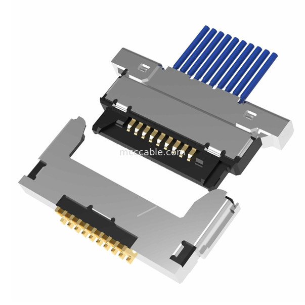 20345-010T-32R 20347-310T-12R 0.5mmのピッチ,水平交配型マイクロコアキシアルコネクター