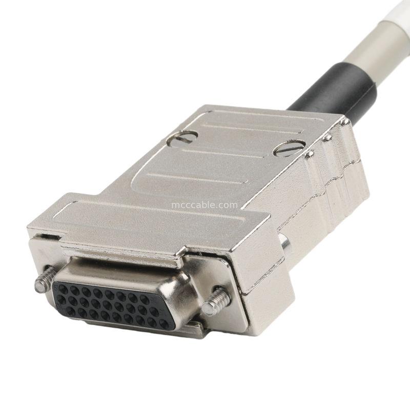 Hd D-Sub to Mdr プラグ接続ケーブル 14p*28 Awg Od 7.0mm ベージュ PVC ジャック