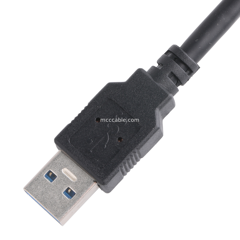 黒色 5gbps Usb 3.0 to Usb マイクロB 充電ケーブル 長さ オーダーメイド Rohs