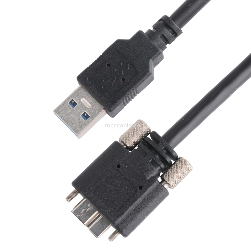 黒色 5gbps Usb 3.0 to Usb マイクロB 充電ケーブル 長さ オーダーメイド Rohs