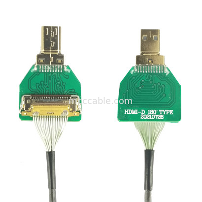 MIPIコネクタアダプター OEM ODM HDMIケーブルアダプター マイクロストレートヘッド HDMI-D-180° To 20454-220-02 20455 20453
