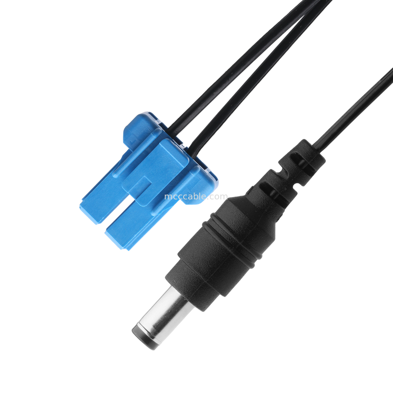 DCプラグ 2.1*5.5mm 溶接型 PVC外観 模造 TO TE ブルーハウジング 2P 女性ケーブル接続器