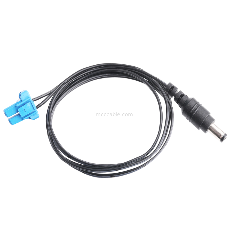 DCプラグ 2.1*5.5mm 溶接型 PVC外観 模造 TO TE ブルーハウジング 2P 女性ケーブル接続器