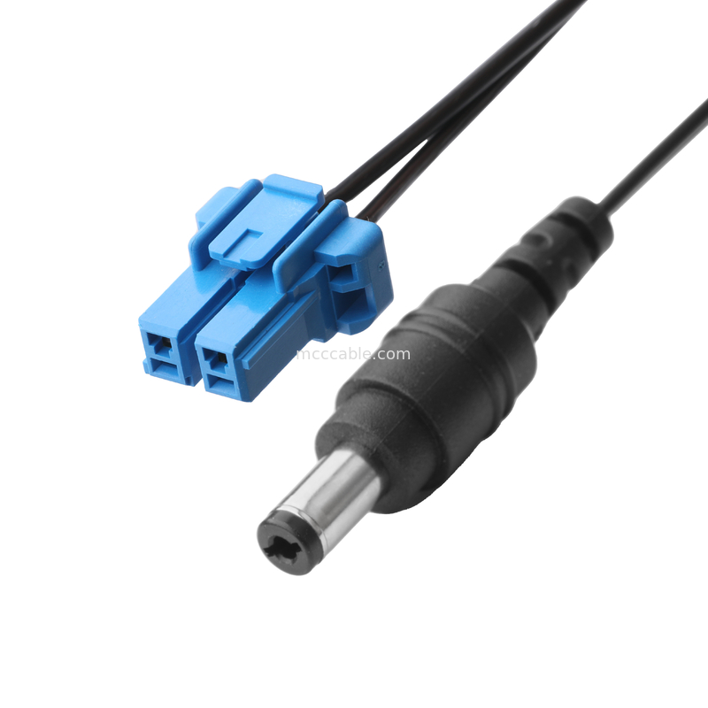 DCプラグ 2.1*5.5mm 溶接型 PVC外観 模造 TO TE ブルーハウジング 2P 女性ケーブル接続器