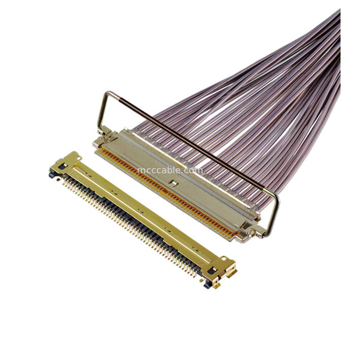 64 Gbps PAM4 81863-100B-01 50P 0.4mm ピッチ ホリゾナルペアリングタイプ マイクロコアキシアルケーブル組立 OEM/ODM