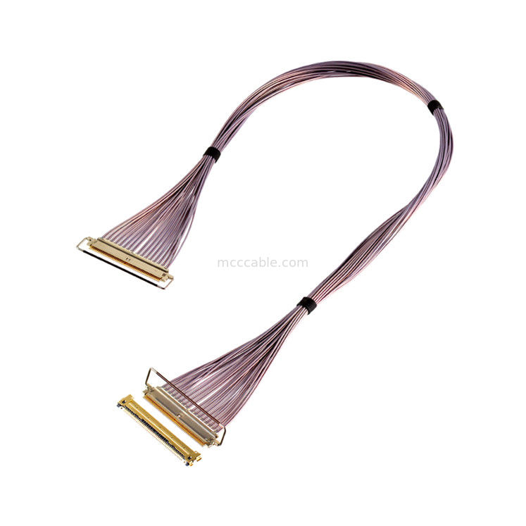64 Gbps PAM4 81863-100B-01 50P 0.4mm ピッチ ホリゾナルペアリングタイプ マイクロコアキシアルケーブル組立 OEM/ODM