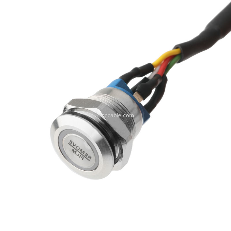 PUSHBUTTON LED ホワイト M12 IP65/IP67 から HSG MALE 43025-0400 ピッチ 3.0mm MX パワースイッチアクティベーター