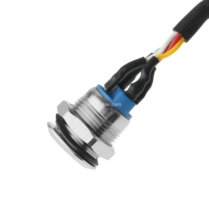 PUSHBUTTON LED ホワイト M12 IP65/IP67 から HSG MALE 43025-0400 ピッチ 3.0mm MX パワースイッチアクティベーター