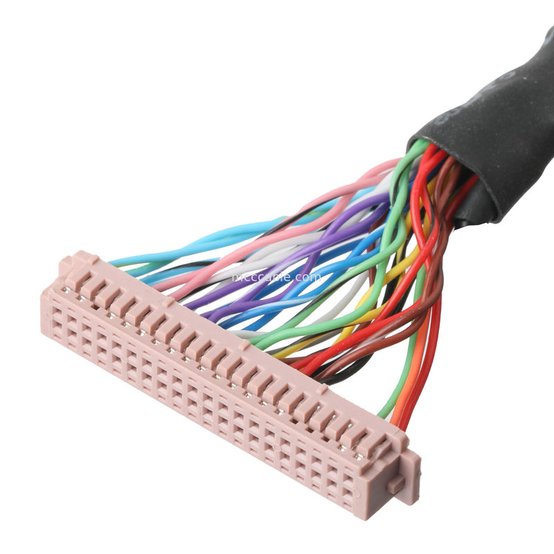 Lvdsケーブル組  DF13-40Pinピッチ1.25mmからHD-SUB 26P女性スローダーUL 1007 20AWGケーブルOEM/ODM