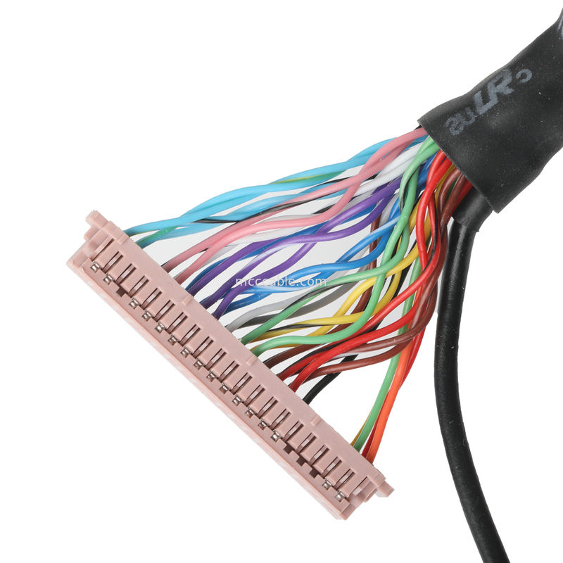 Lvdsケーブル組  DF13-40Pinピッチ1.25mmからHD-SUB 26P女性スローダーUL 1007 20AWGケーブルOEM/ODM