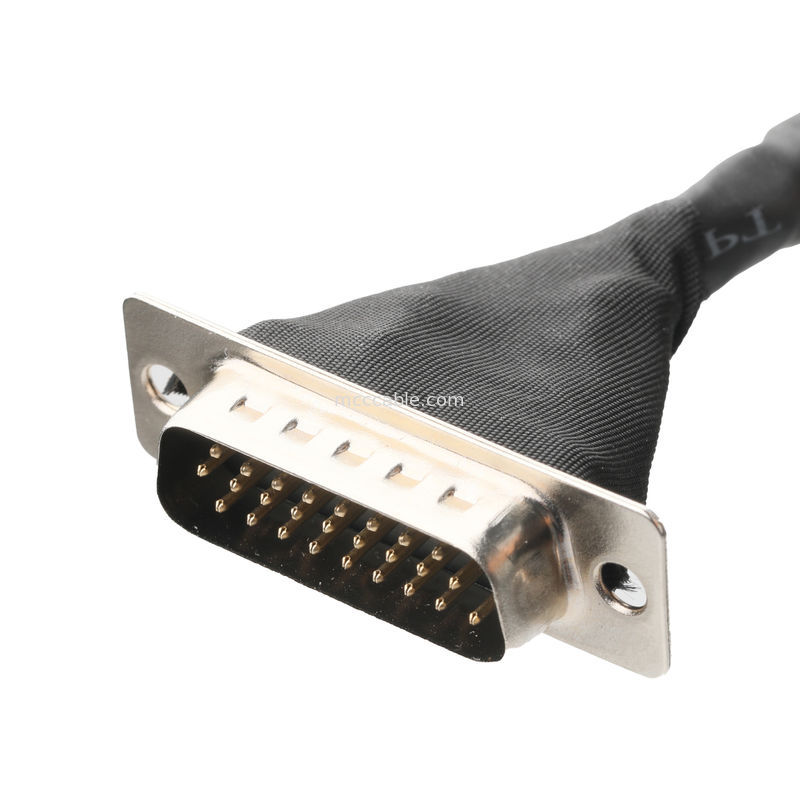 Lvdsケーブルアセンブリ JAE FI-RE51HL 51PinからHD-SUB 26PMALE SLODER UL 1007 20AWGケーブルOEM/ODM