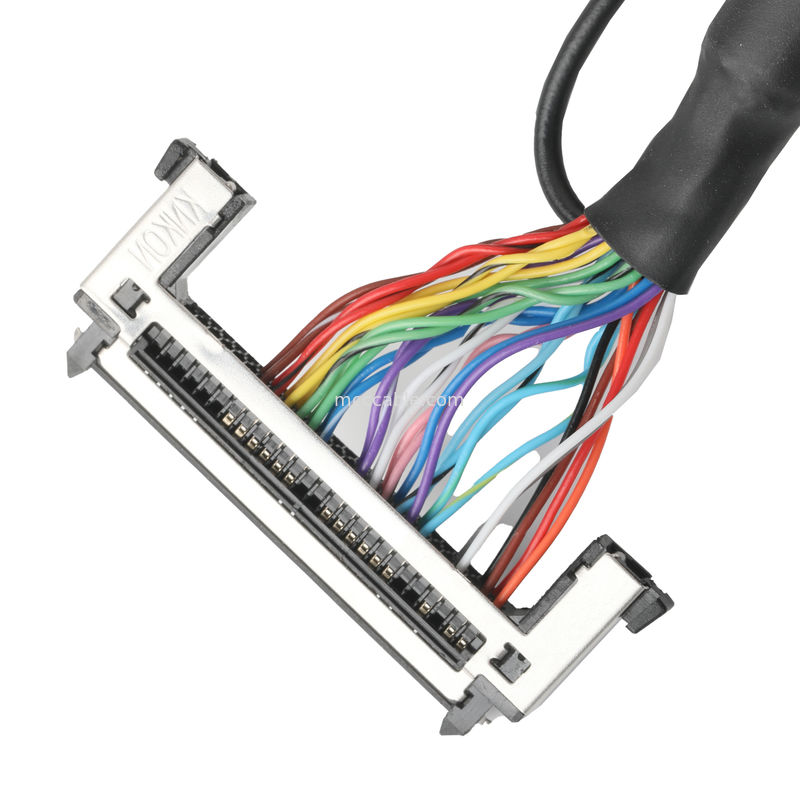 Lvdsケーブルアセンブリ JAE FI-RE51HL 51PinからHD-SUB 26PMALE SLODER UL 1007 20AWGケーブルOEM/ODM