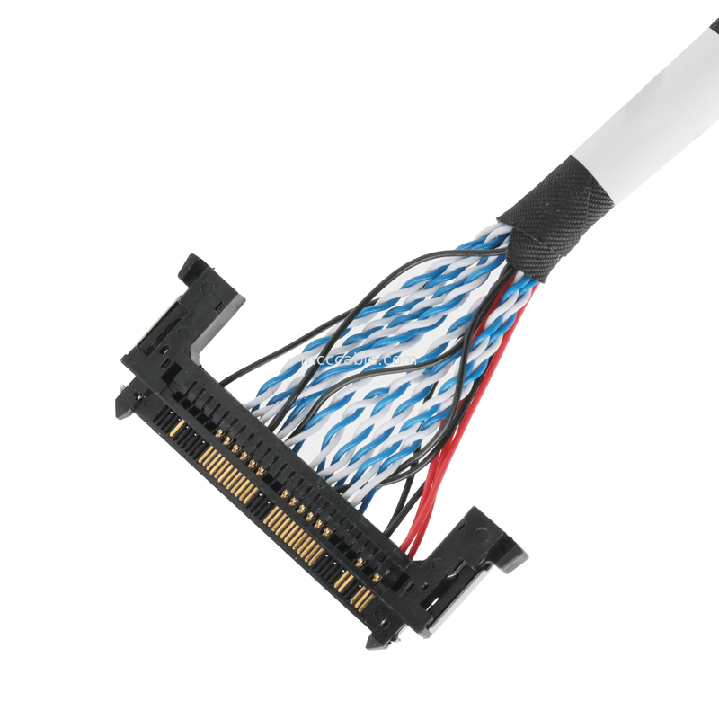 LVDSケーブルアセンブリ JAE FI-RE51HL 51Pin から DP2.0 30Pin または EGN UL 1571 28AWGケーブルOEM/ODM