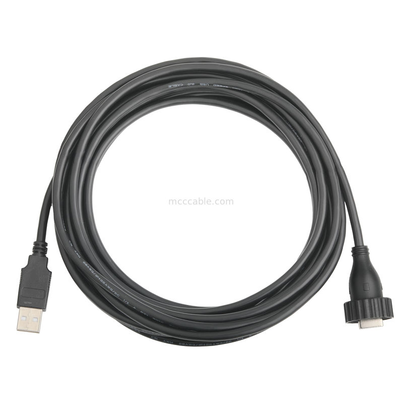 USB2.0 A型 男性型 M型 防水インターフェイス 自動車用USB2.0ケーブル 産業用固定データ接続ケーブル