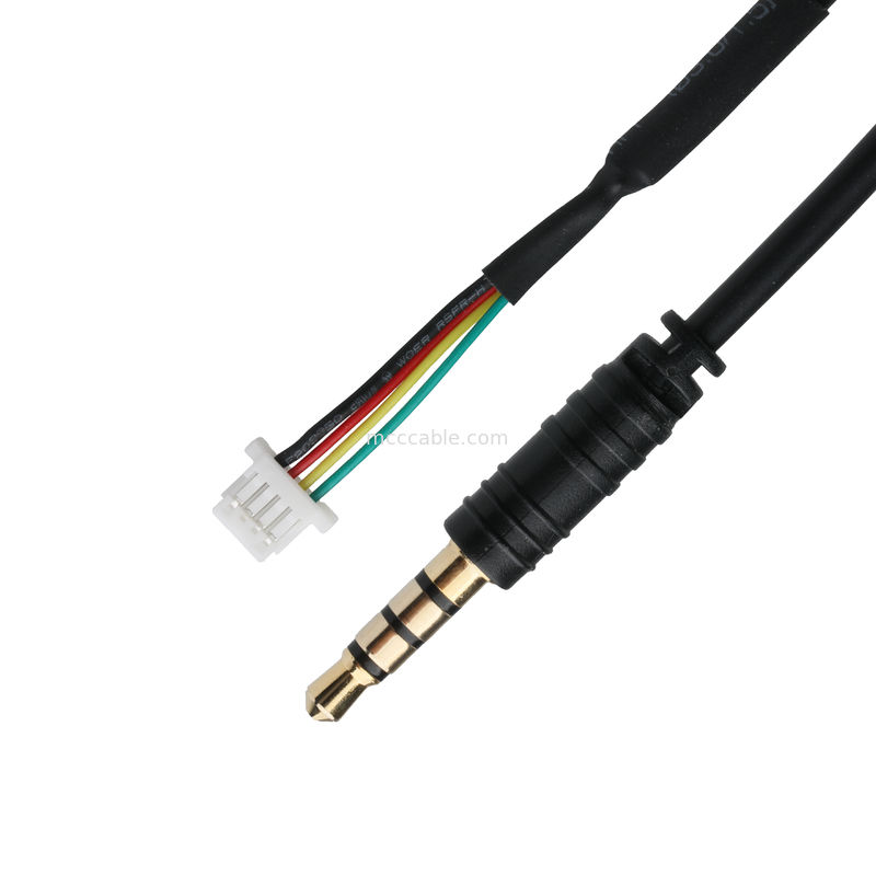 3.5mm 4Pin Heaphone イヤホンプラグ MALE to JST SHR-04V-S-B ケーブルコネクタセット OEM/ODM
